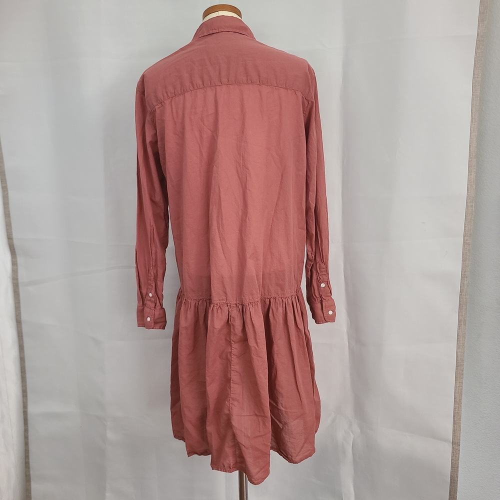 Grayson Sz 1 XS Mauve The Changemaker Half Button Pockets Drop Waist Shirt Dress - Picture 8 of 9